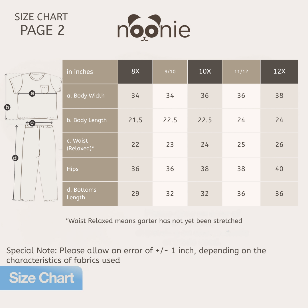 Noonie- Boys Terno (3-12Y) - Cotton T shirt & Pajama Jogger Set Sleepwear - Graphic DTF print