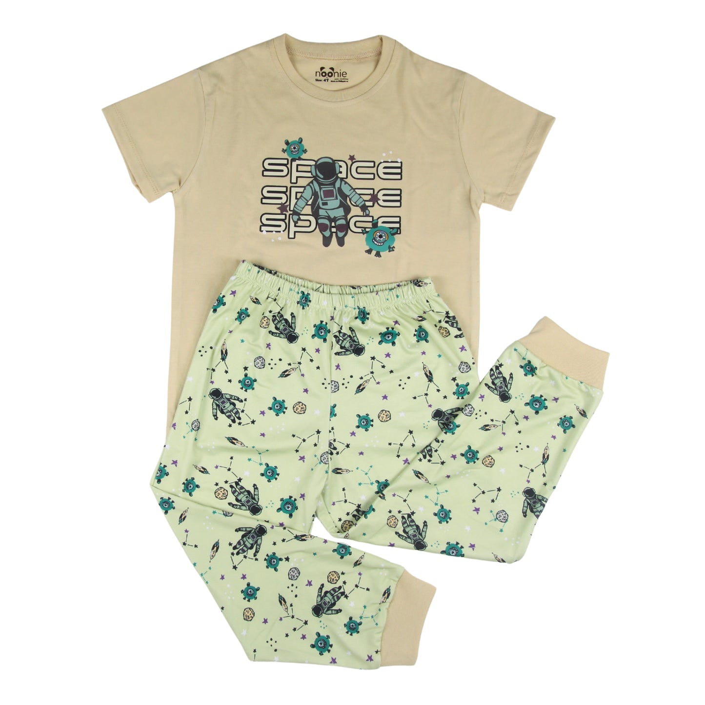 Noonie- Boys Terno (3-12Y) - Cotton T shirt & Pajama Jogger Set Sleepwear - Graphic DTF print