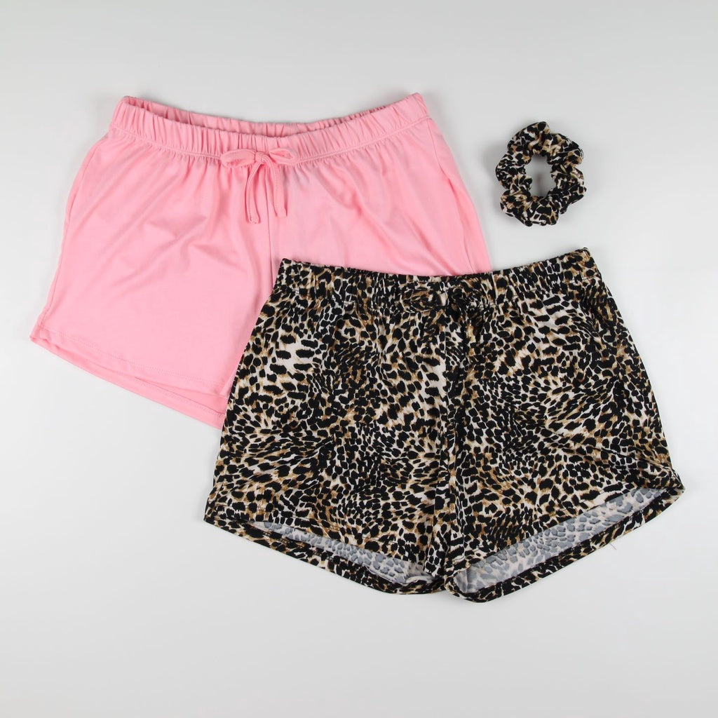 Noonie - Ladies Shorts (S-3XL) - 2pcs w/ free scrunchie - 26"-52"Waistline - Pambahay Plus Size