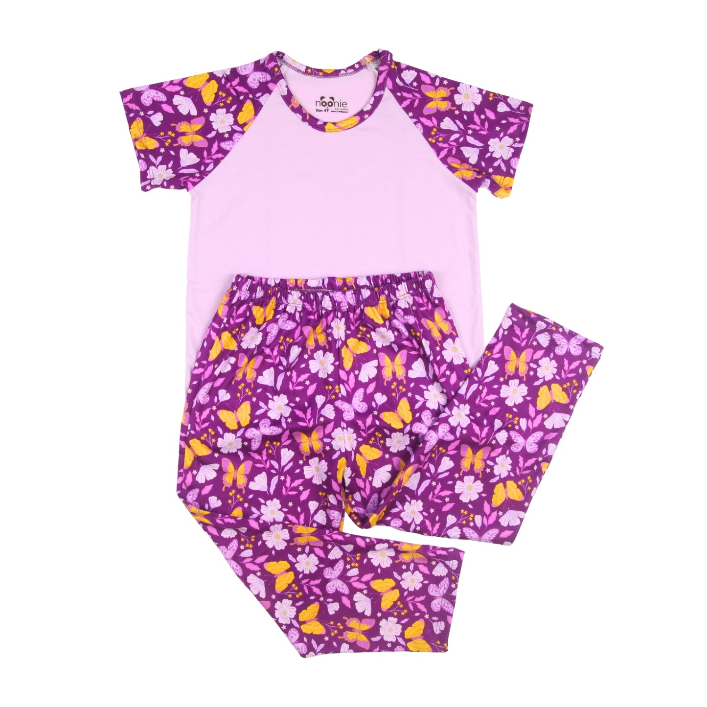 Noonie - Girls Terno (2-16Y) - Cotton Raglan & Pajama Set - Sleepwear Terno outfit for kids girls