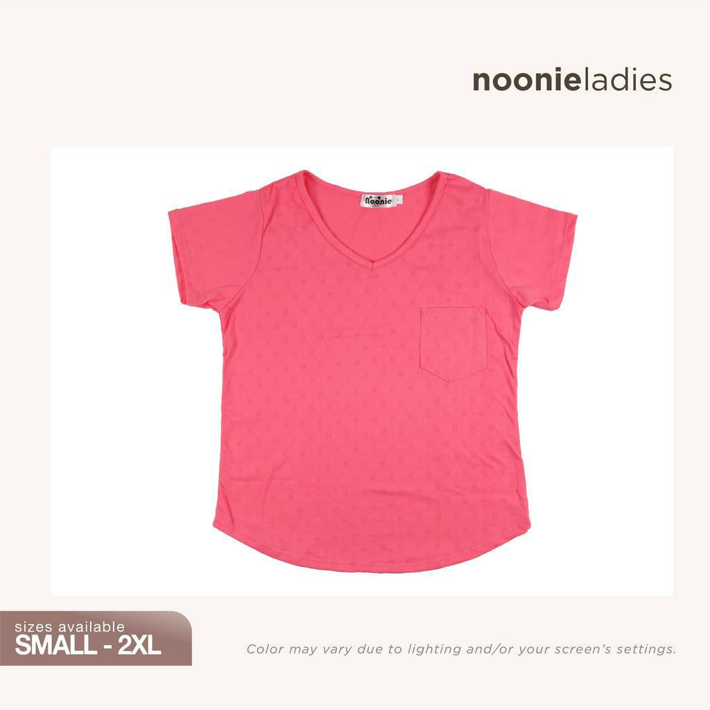 < Clearance >Noonie - Ladies T-Shirt (S-2XL) Cotton T shirt for Women - V-neck