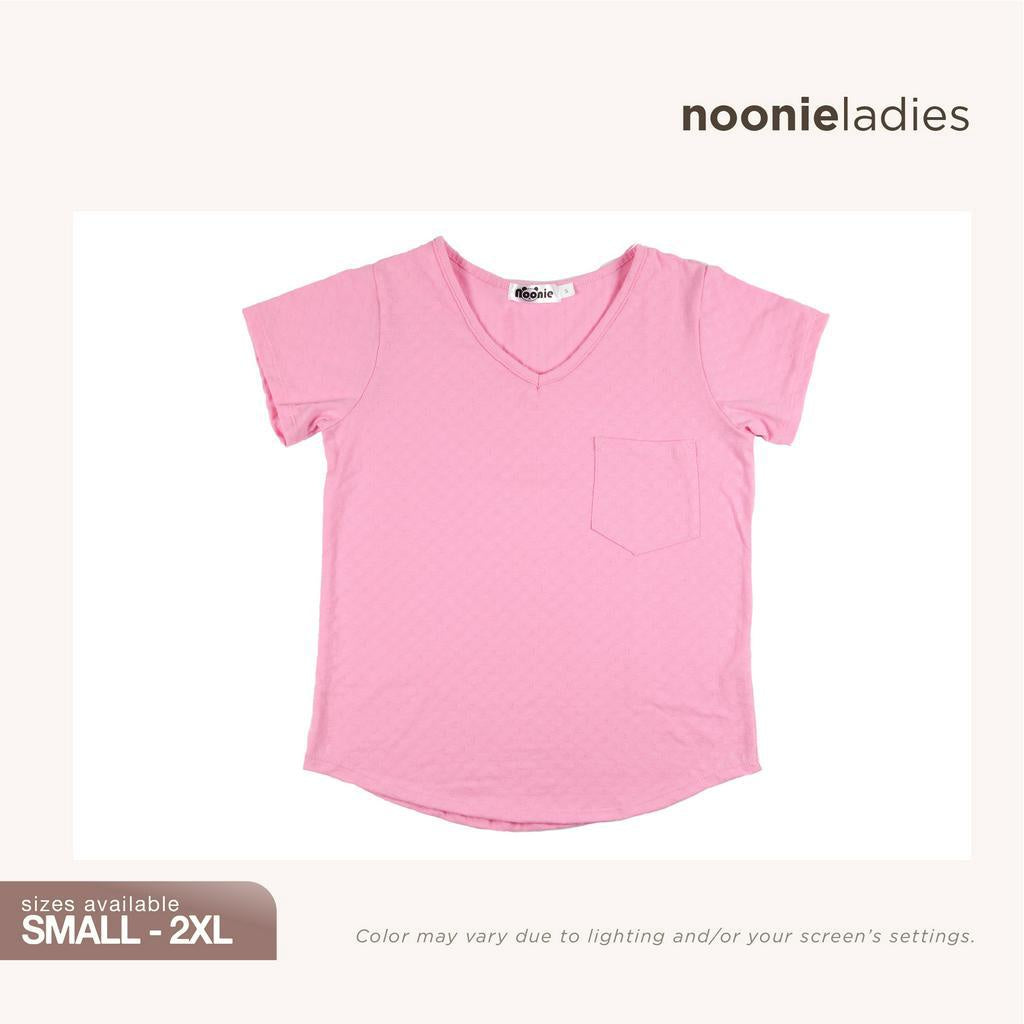 < Clearance >Noonie - Ladies T-Shirt (S-2XL) Cotton T shirt for Women - V-neck