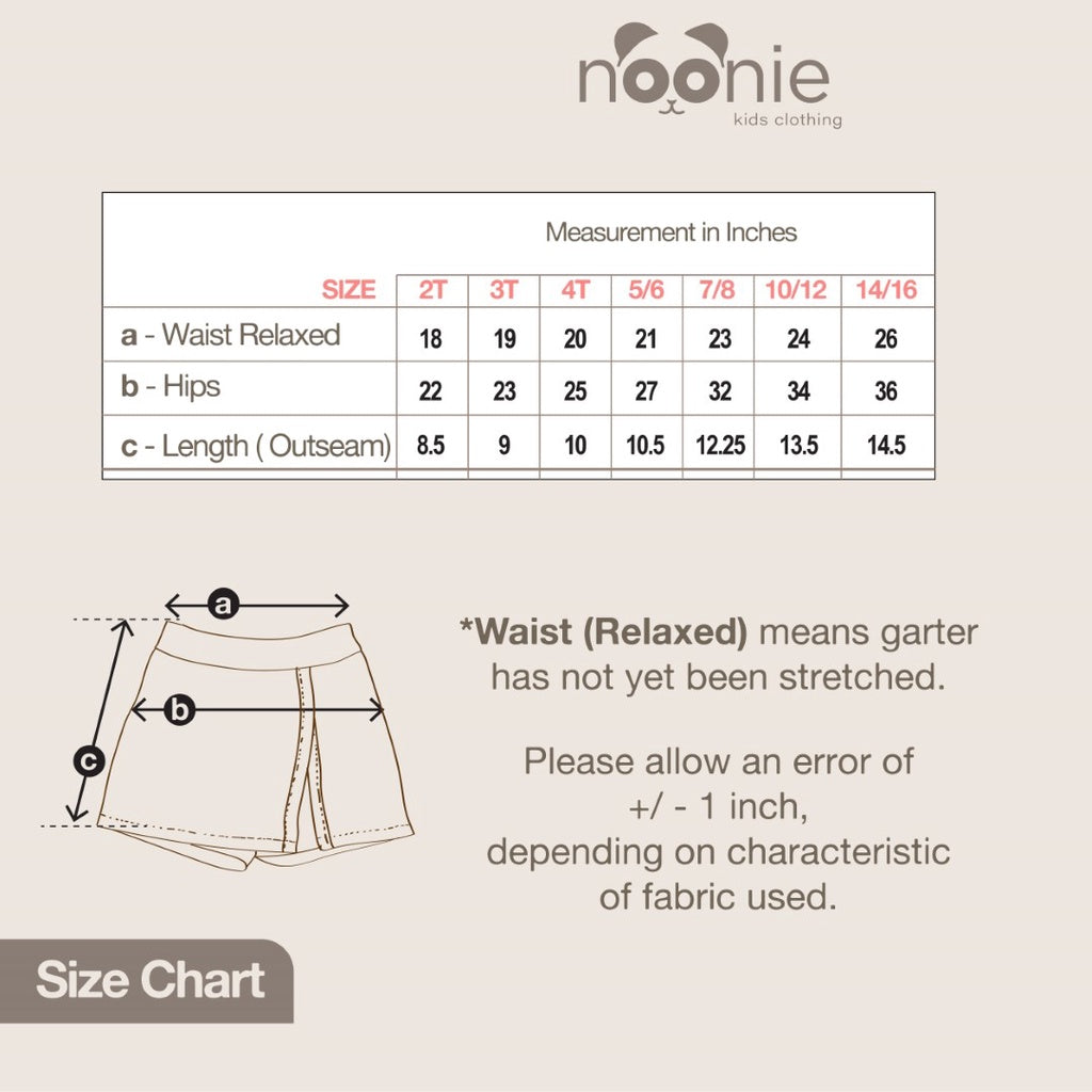 Noonie - Girls Denim Skort (2-12Y) - Kids Outfit for Girls Panlakad Skirt Shorts - Cotton Knit Denim