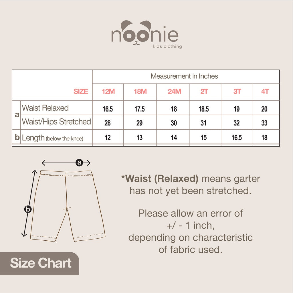 Noonie- Girls Leggings (0M-4Y) - Full & Capri Leggings Pants - Baby Clothes Girls - Stretchable