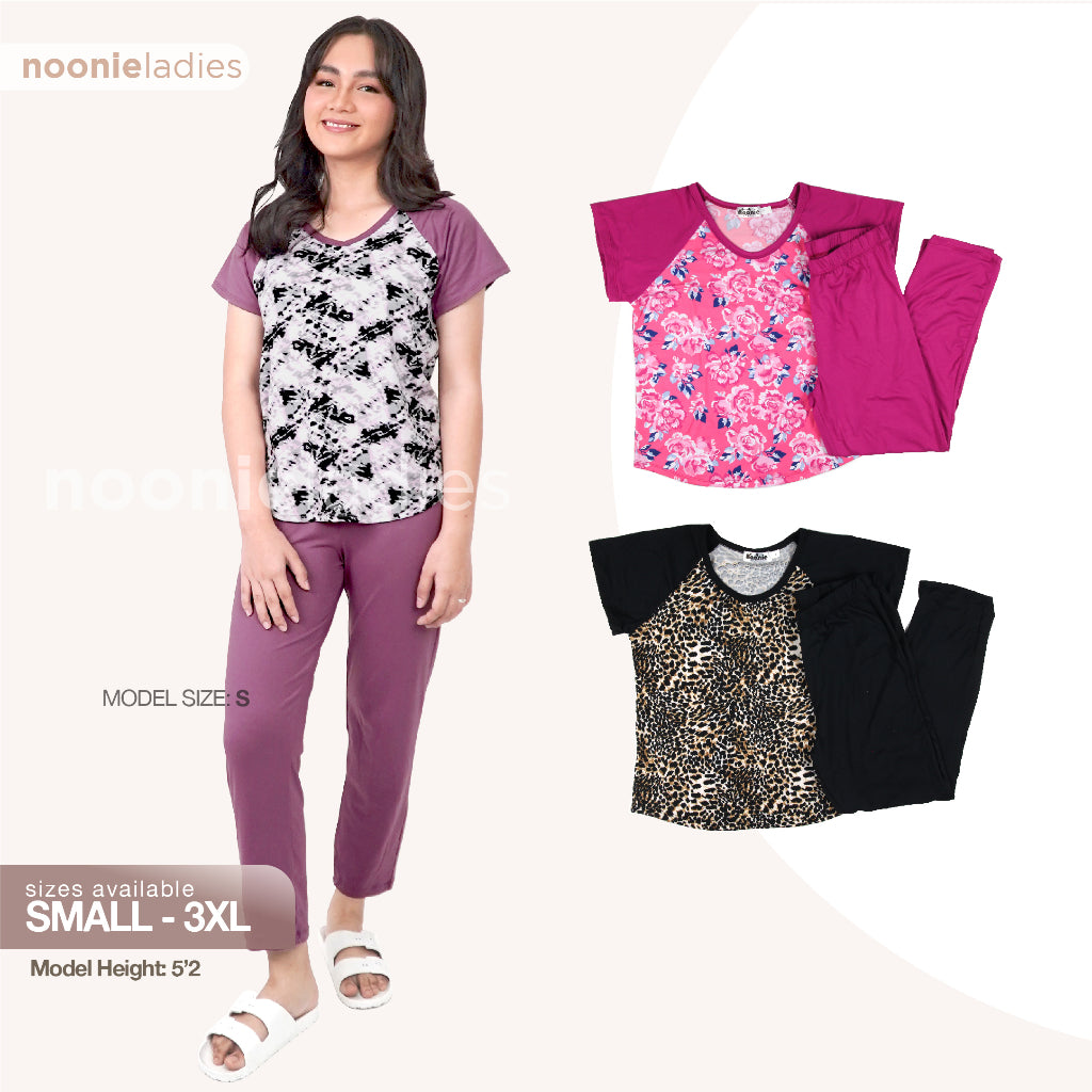 < Clearance >Noonie- Ladies Terno (S-3XL) - Sleepwear for Women - Stretchable Pajama Set