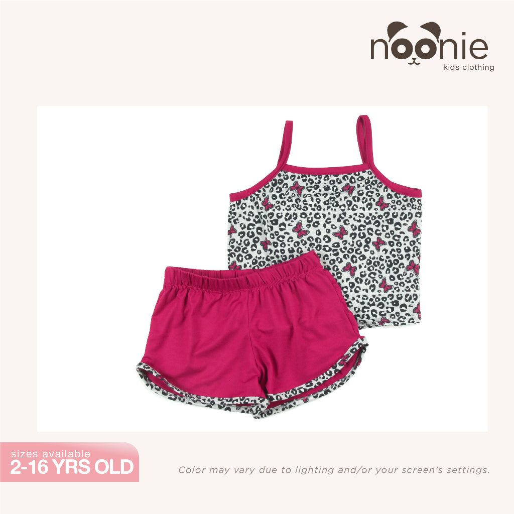 < Clearance >Noonie - Girls Terno (2-16Y)- Stretchable Cami Sando Tank & Dolphin Shorts Set