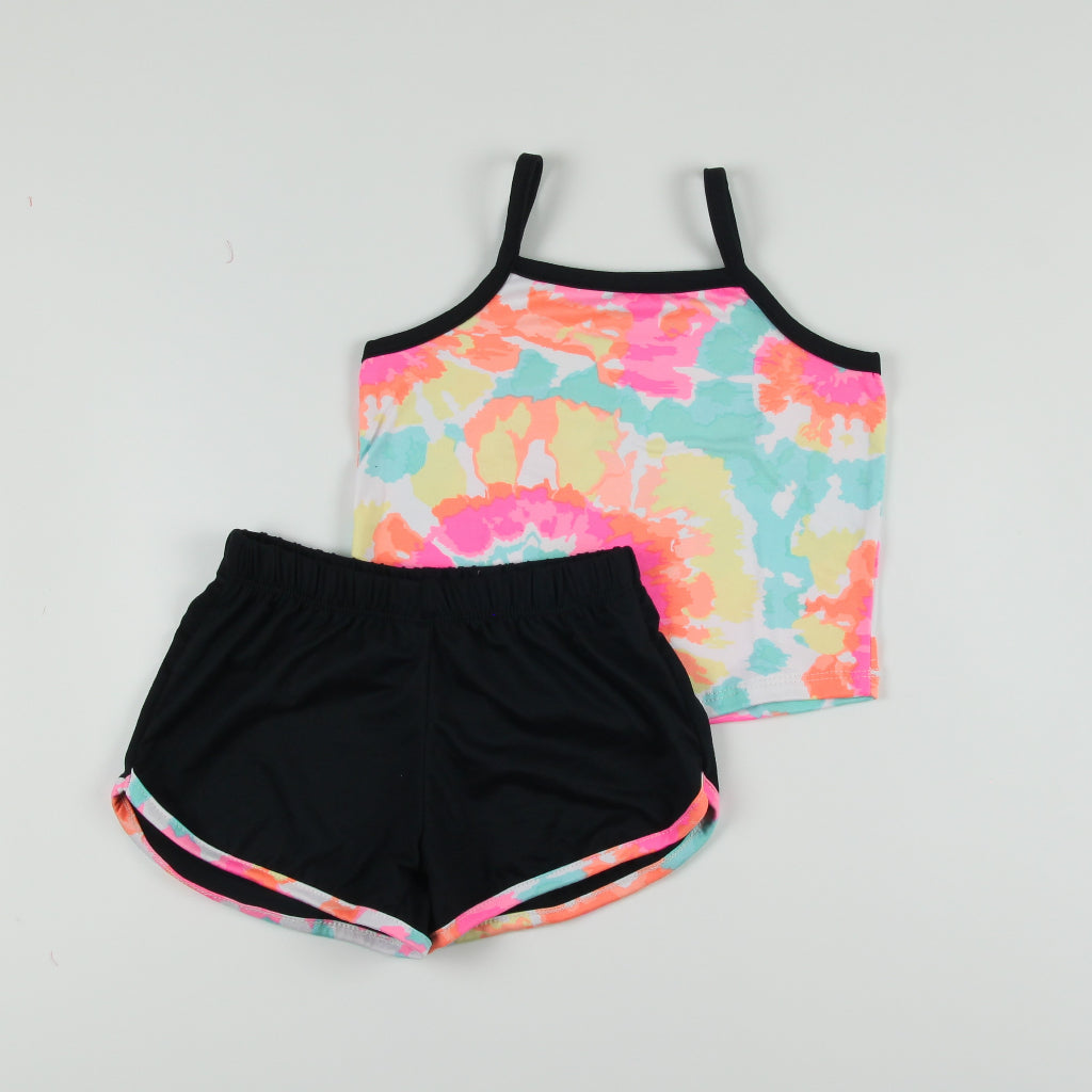 < Clearance >Noonie - Girls Terno (2-16Y)- Stretchable Cami Sando Tank & Dolphin Shorts Set
