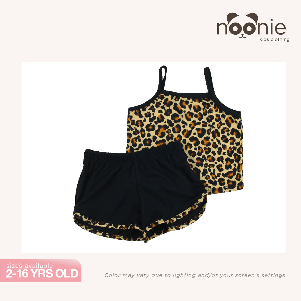 < Clearance >Noonie - Girls Terno (2-16Y)- Stretchable Cami Sando Tank & Dolphin Shorts Set