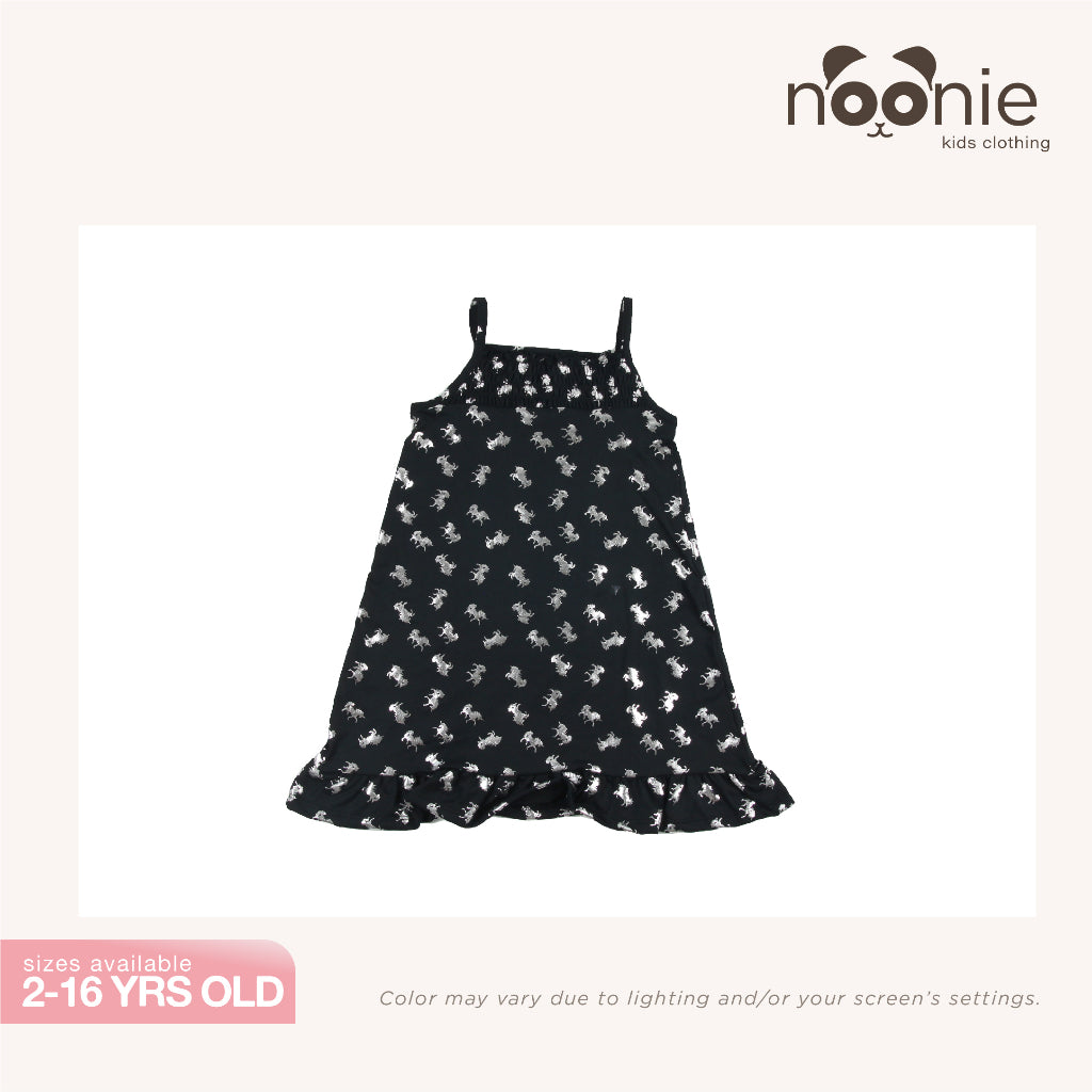 Noonie - Girls Dress (2-16Y) - Night Cami Smocked Sleeveless - Summer Dress for kids girl