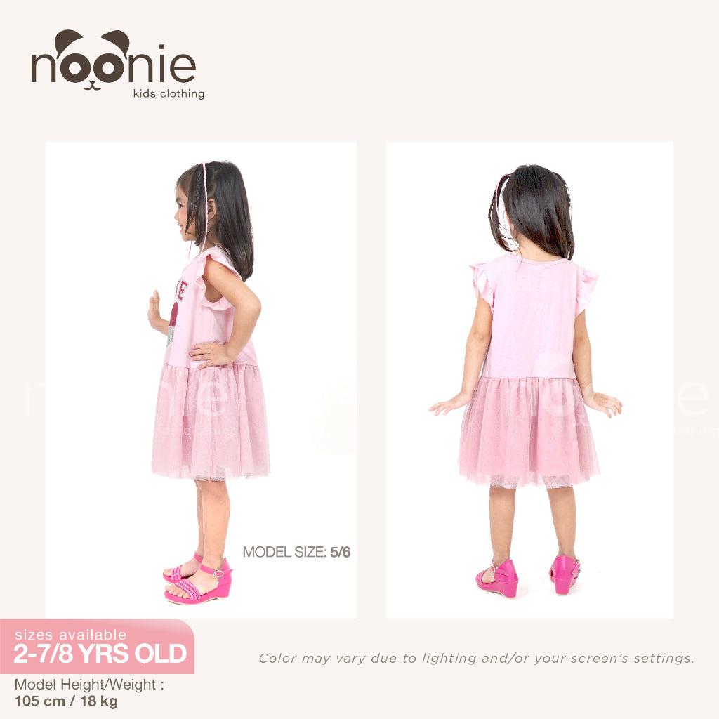 < Clearance >Noonie - Girls Tutu Dress (2-8Y) - Cotton Glittery Tulle - Outfit for Kids Girl