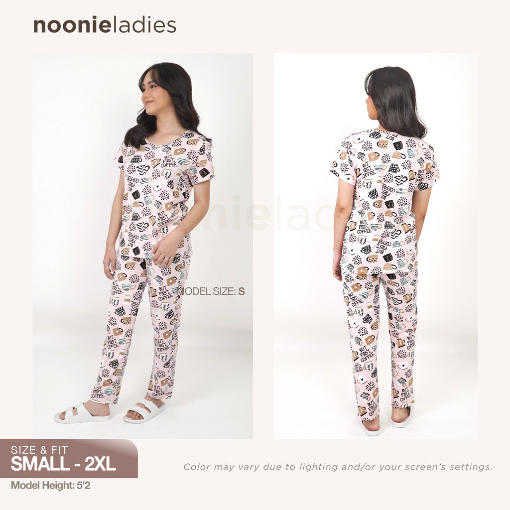 Noonie - Ladies Terno (S-2XL) - Sleepwear for Women - Tshirt and Pajama Set