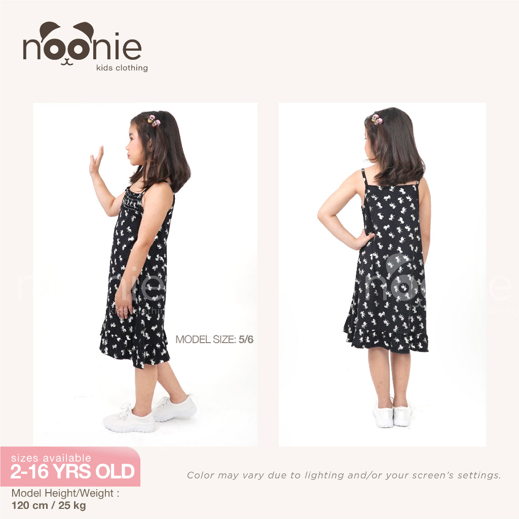 Noonie - Girls Dress (2-16Y) - Night Cami Smocked Sleeveless - Summer Dress for kids girl