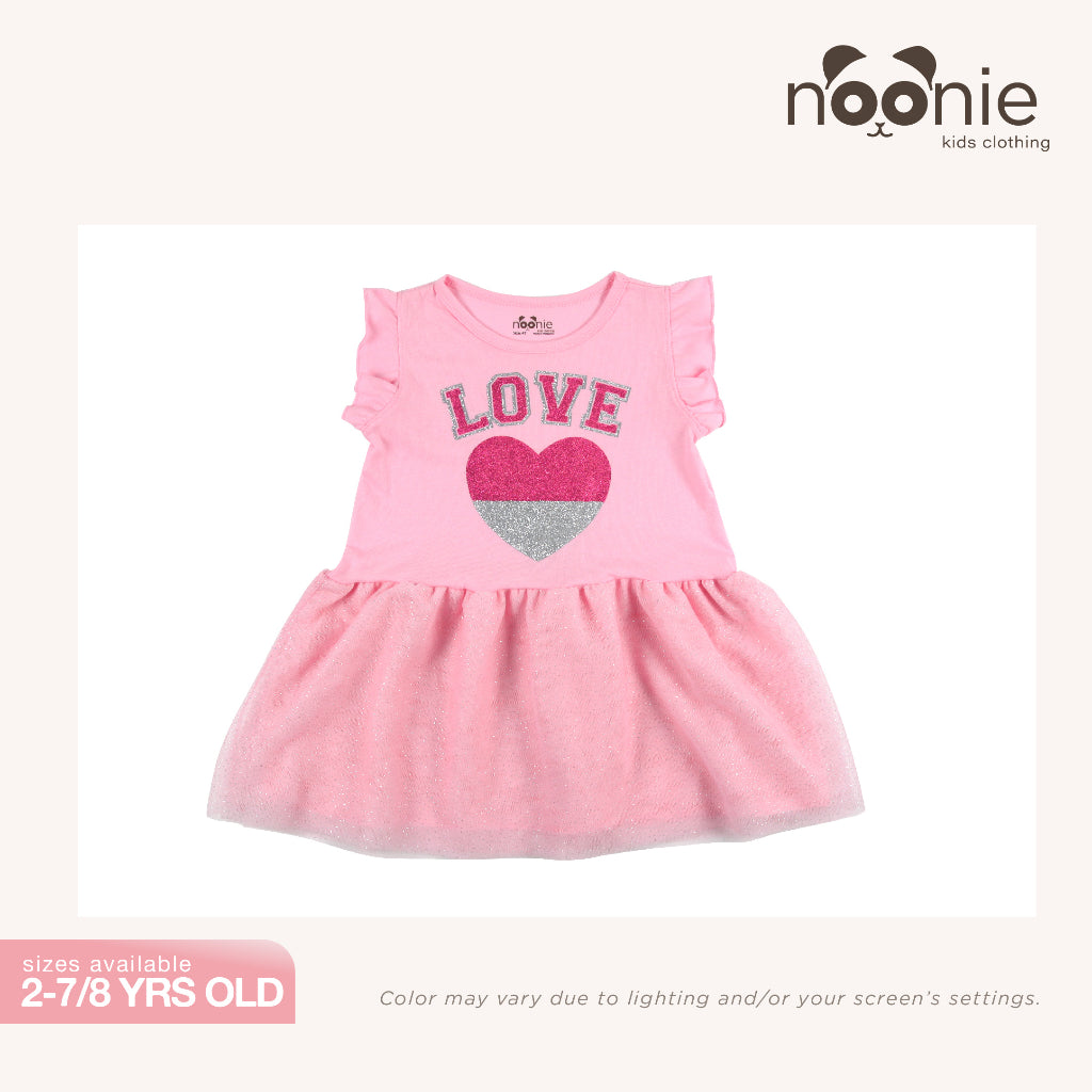 < Clearance >Noonie - Girls Tutu Dress (2-8Y) - Cotton Glittery Tulle - Outfit for Kids Girl
