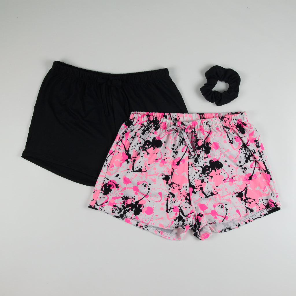 Noonie - Ladies Shorts (S-3XL) - 2pcs w/ free scrunchie - 26"-52"Waistline - Pambahay Plus Size
