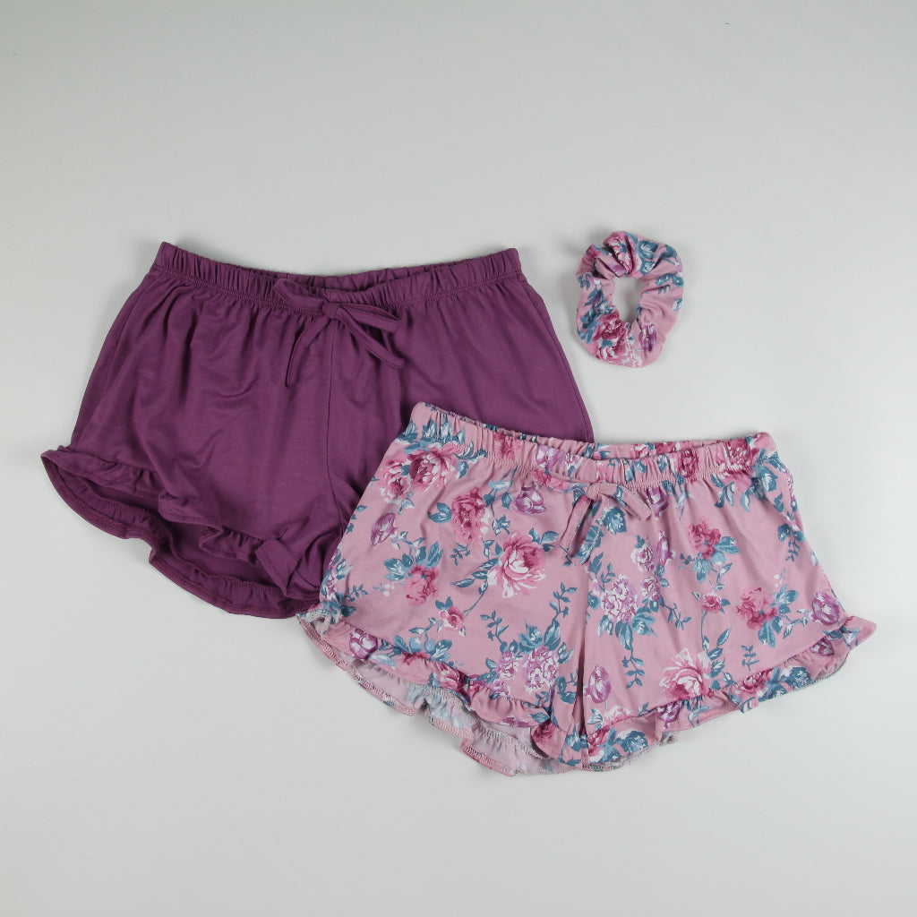 Noonie - Ladies Shorts (S-3XL) - 2pcs w/ free scrunchie - 26"-52"Waistline - Pambahay Plus Size