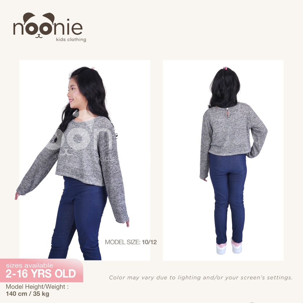 < Buy 1 Take 1 >Noonie - Girls Sweater (2-16Y)- Cropped Long Sleeves - Kids outfit for girls jacket