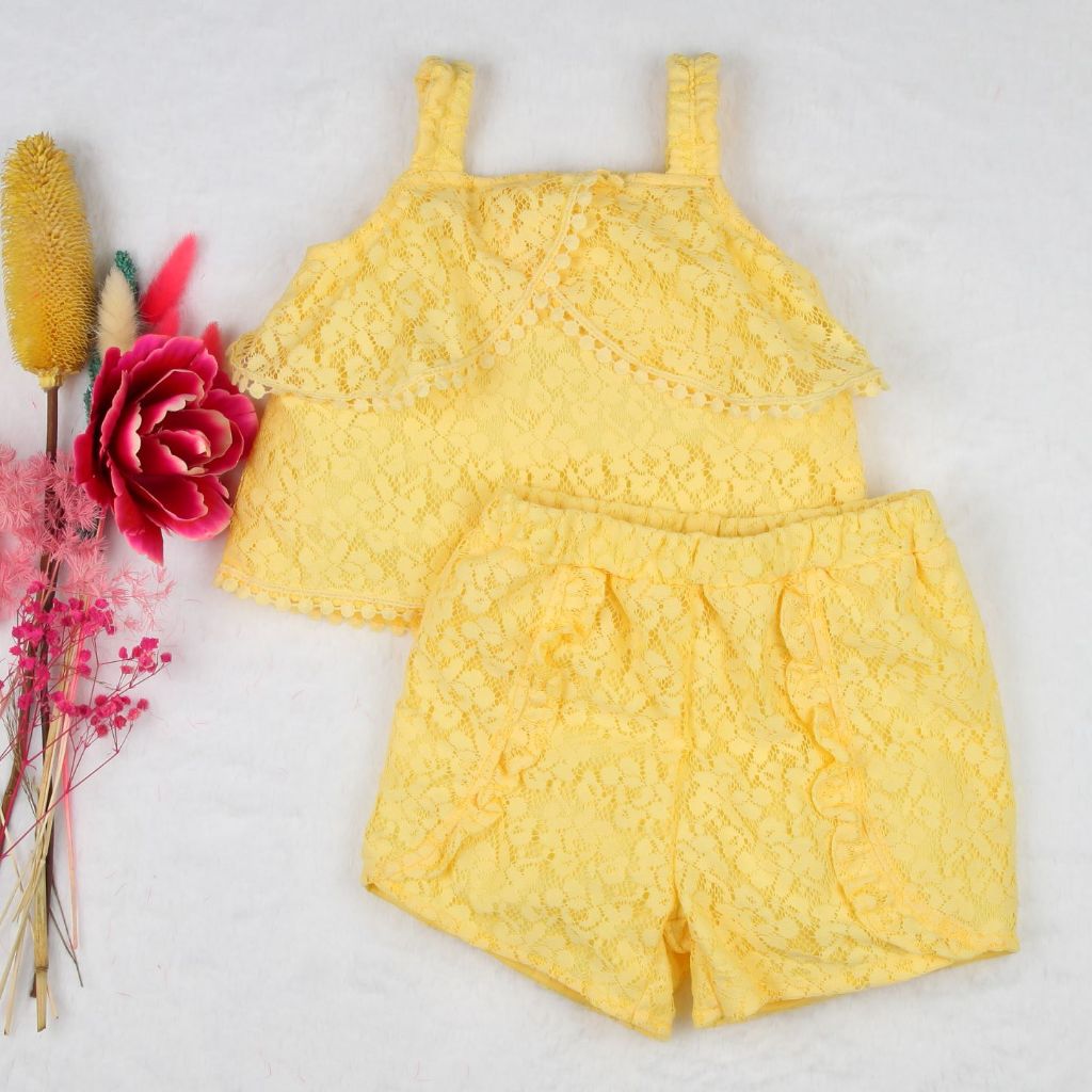 < Buy 1 Take 1 >Noonie - Girls Set (2-4Y) - Lace Terno Shorts Set Outfit for kids girls - w/ lining