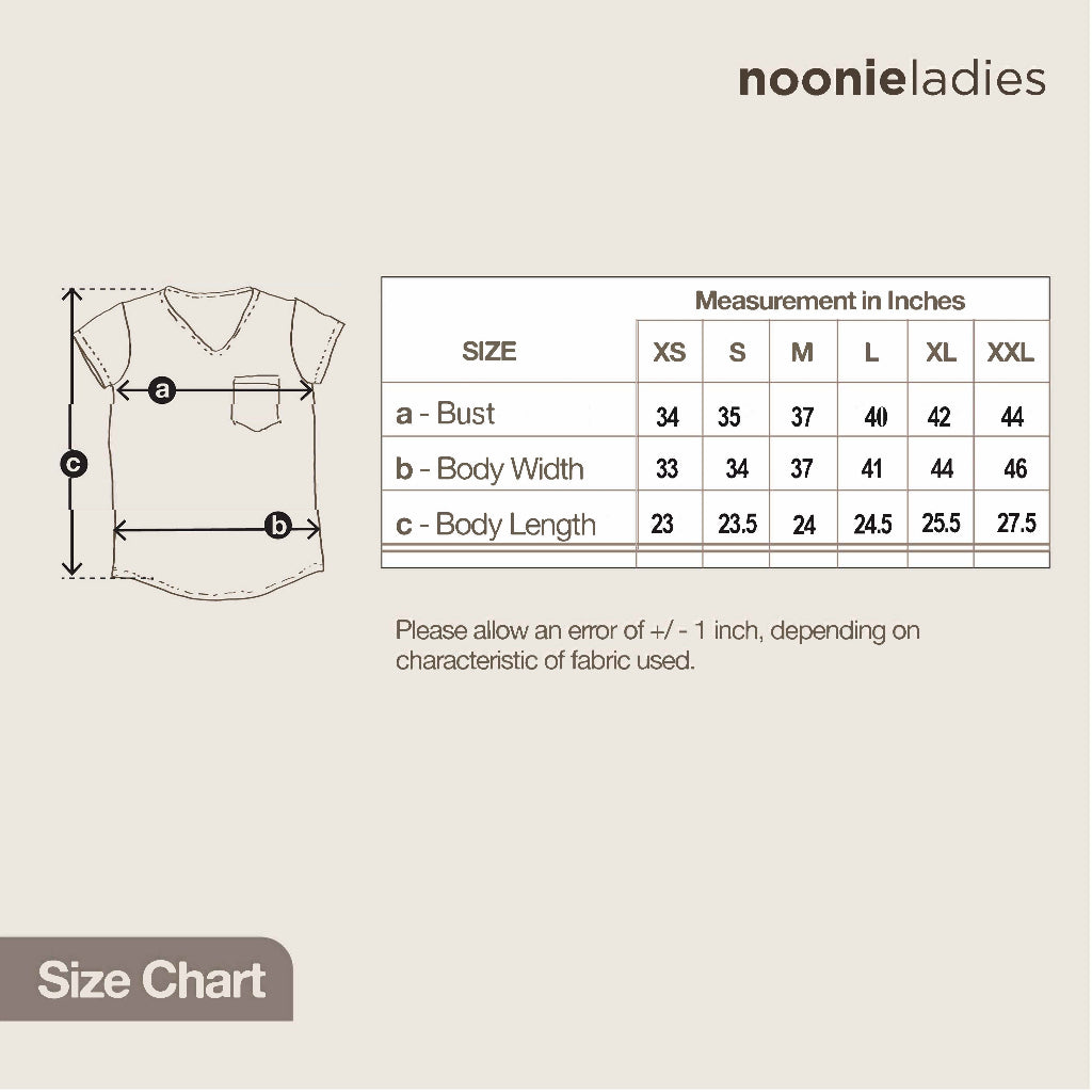 < Clearance >Noonie - Ladies T-Shirt (S-2XL) Cotton T shirt for Women - V-neck