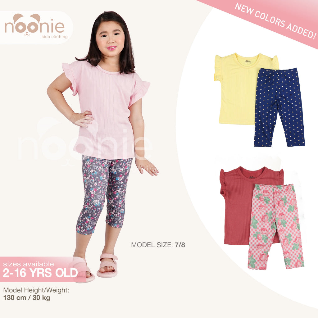Noonie - Girls Terno (2-16Y) - Sleepwear Blouse & Tokong - Terno Outfit for Kids Girl - Stretchable
