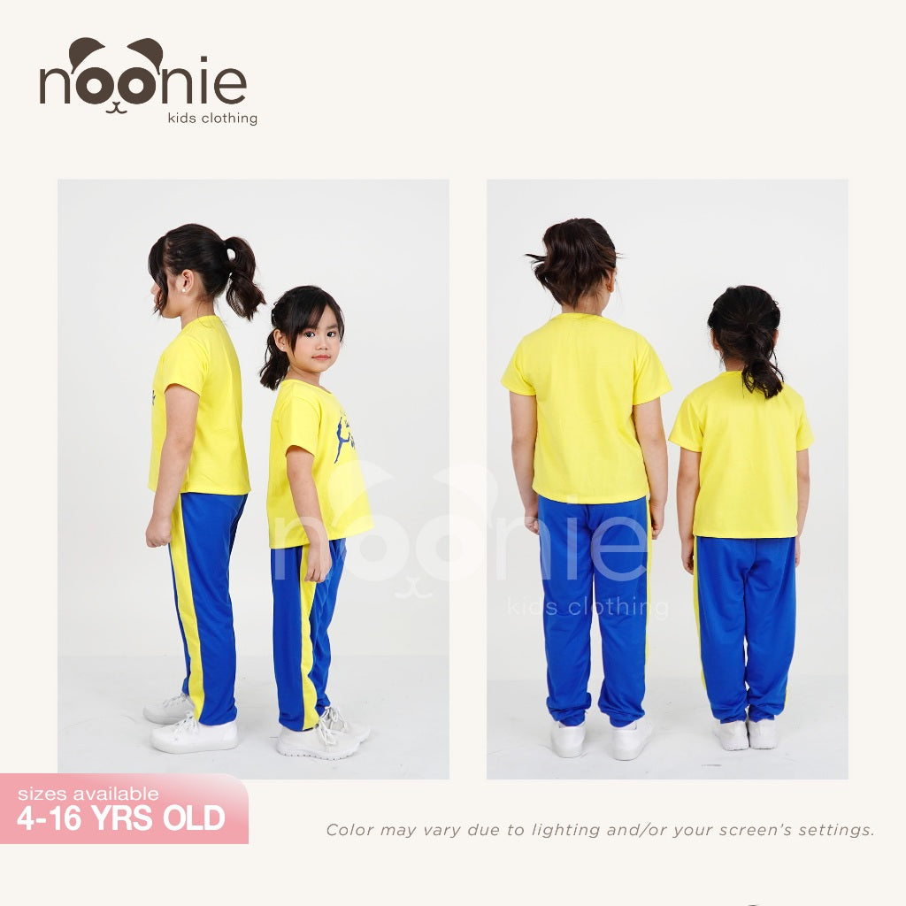 Noonie - Girls Jogger Set (2-12Y) - Cotton T-shirt & Pants- Sporty Terno Outfit for Kids Girl