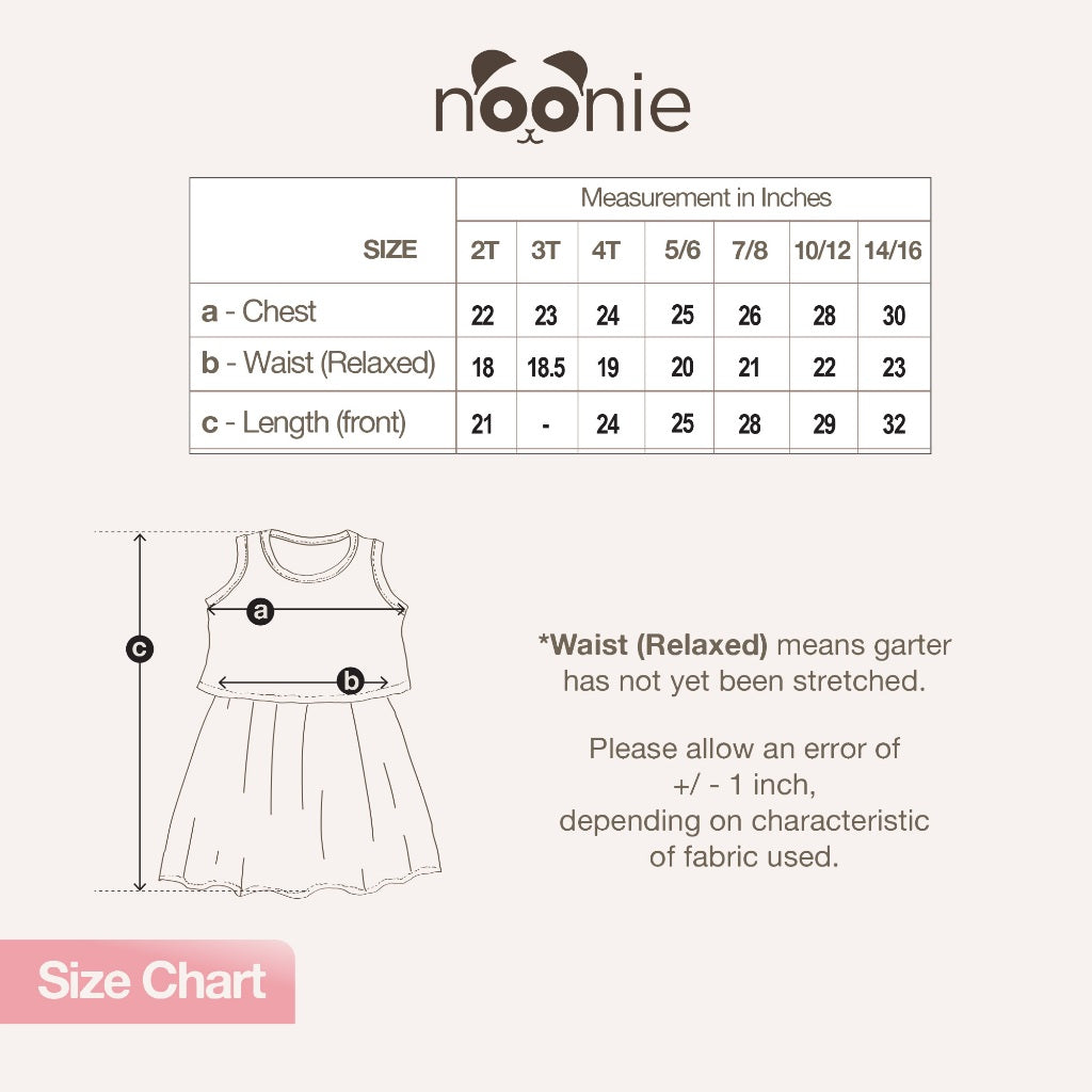Noonie - Girls Overlap Dress (2-16Y) - Kids Outfit for Girls - Sleeveless Midi Party - Stretchable
