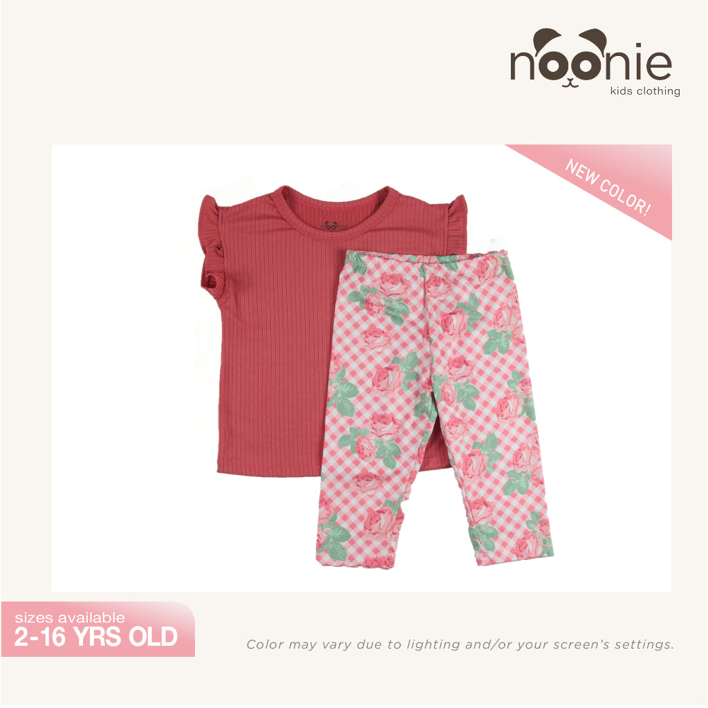 Noonie - Girls Terno (2-16Y) - Sleepwear Blouse & Tokong - Terno Outfit for Kids Girl - Stretchable