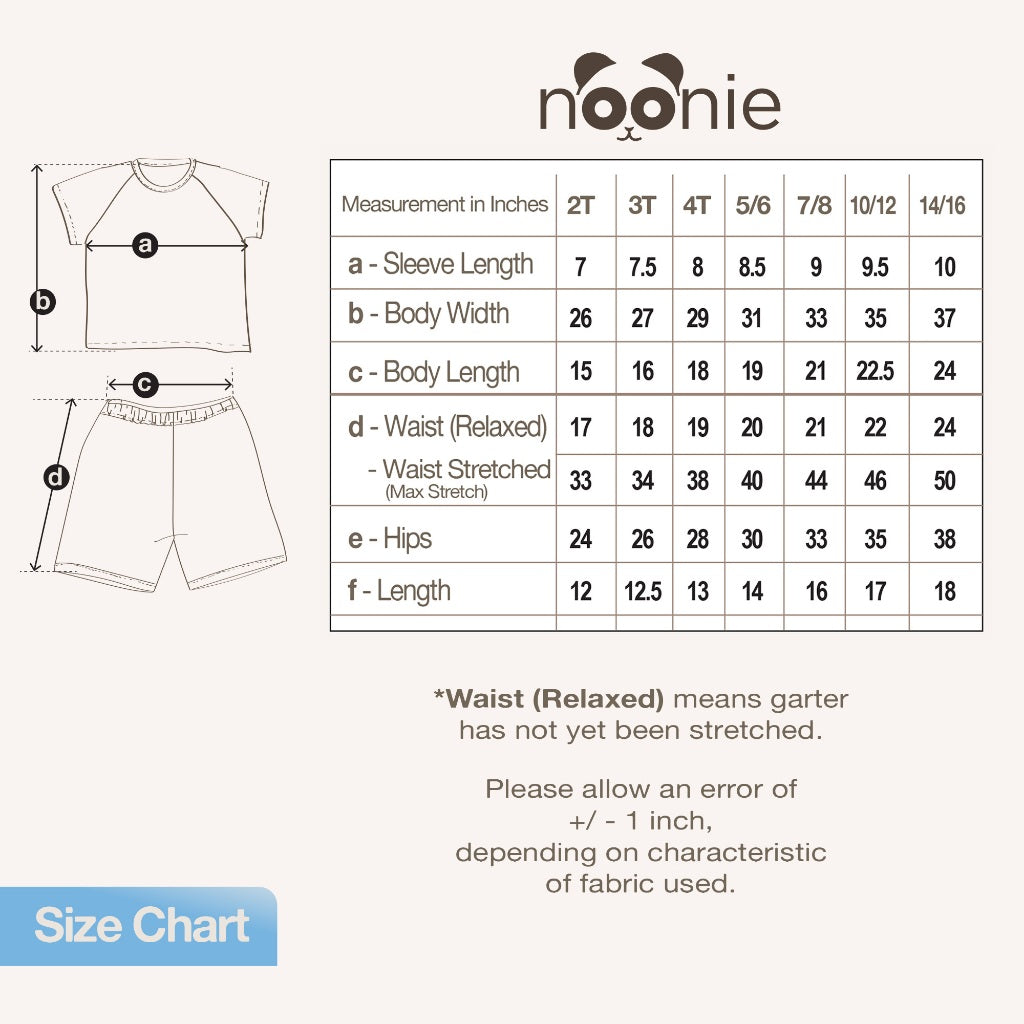 Noonie - Boys Terno (2-12Y)- Raglan Shirt & Shorts Kids Set - Terno for Kids Boy - Quality