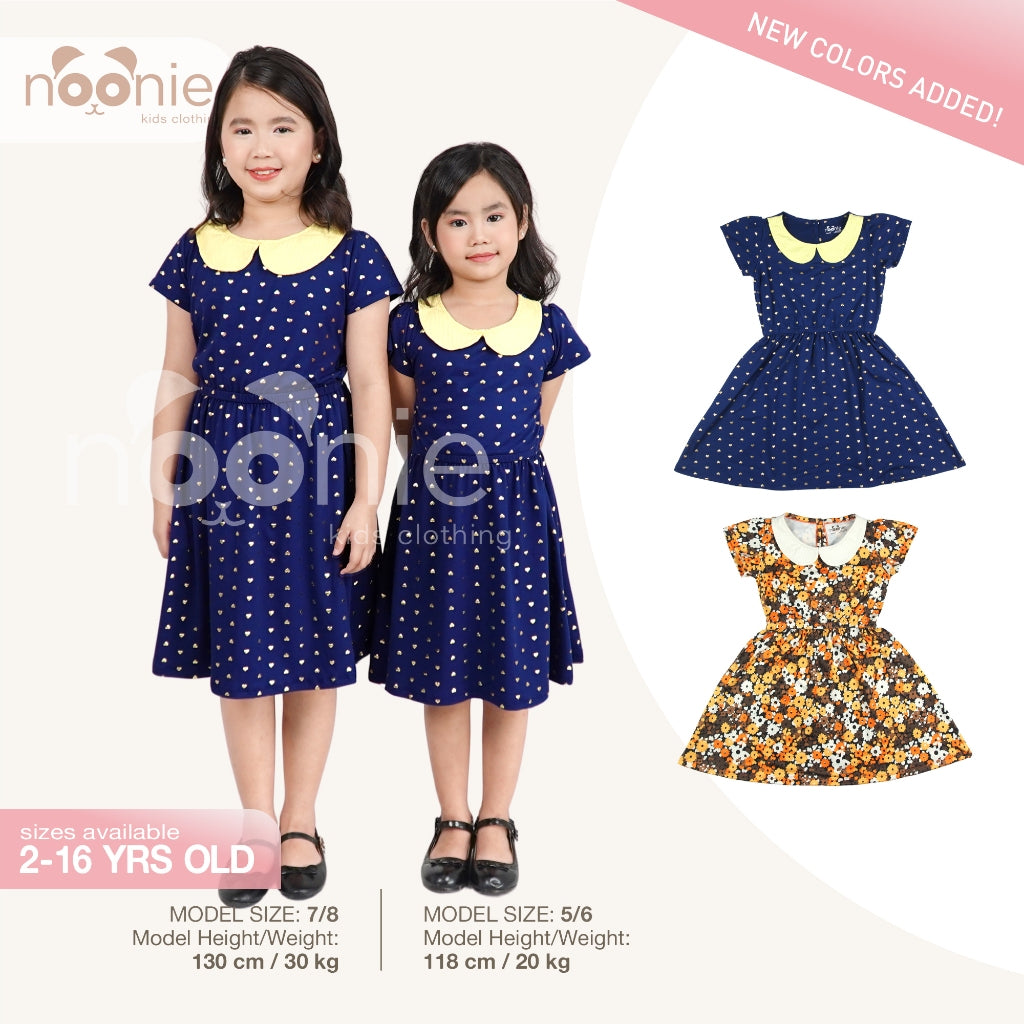 Noonie- Girls Dress (2-16Y) - Collared Preppy Dress - Kids outfit for girls - school church dress