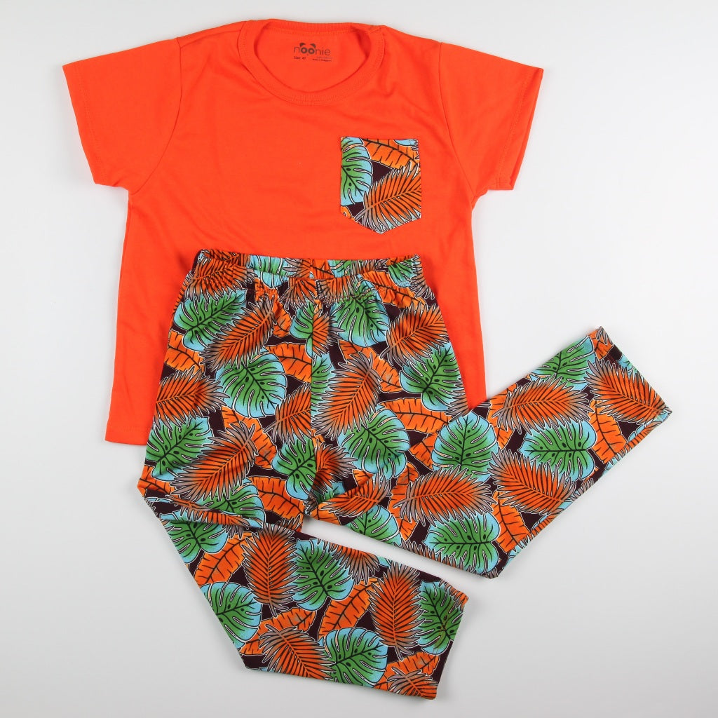 Noonie- Boys Terno (2-10Y) - Cotton T shirt & Pajama Set ( unisex )- Terno for kids boy - Quality