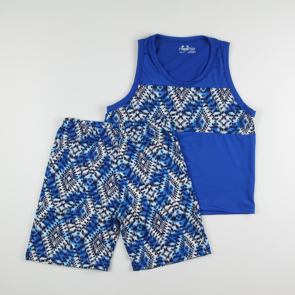 Noonie - Boys Terno (2-16Y)- Sando and Shorts Set Stretchable - Terno Sando for Kids Boys