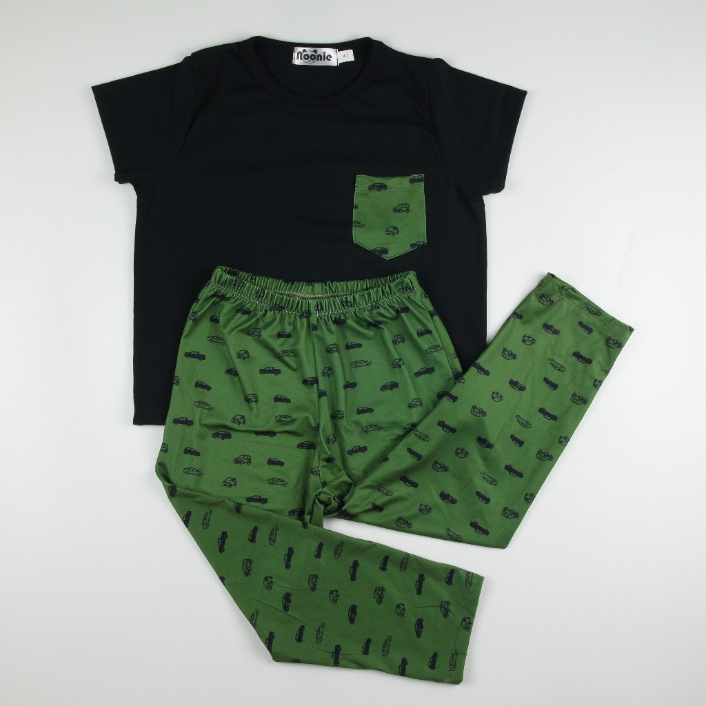Noonie- Boys Terno (2-10Y) - Cotton T shirt & Pajama Set ( unisex )- Terno for kids boy - Quality