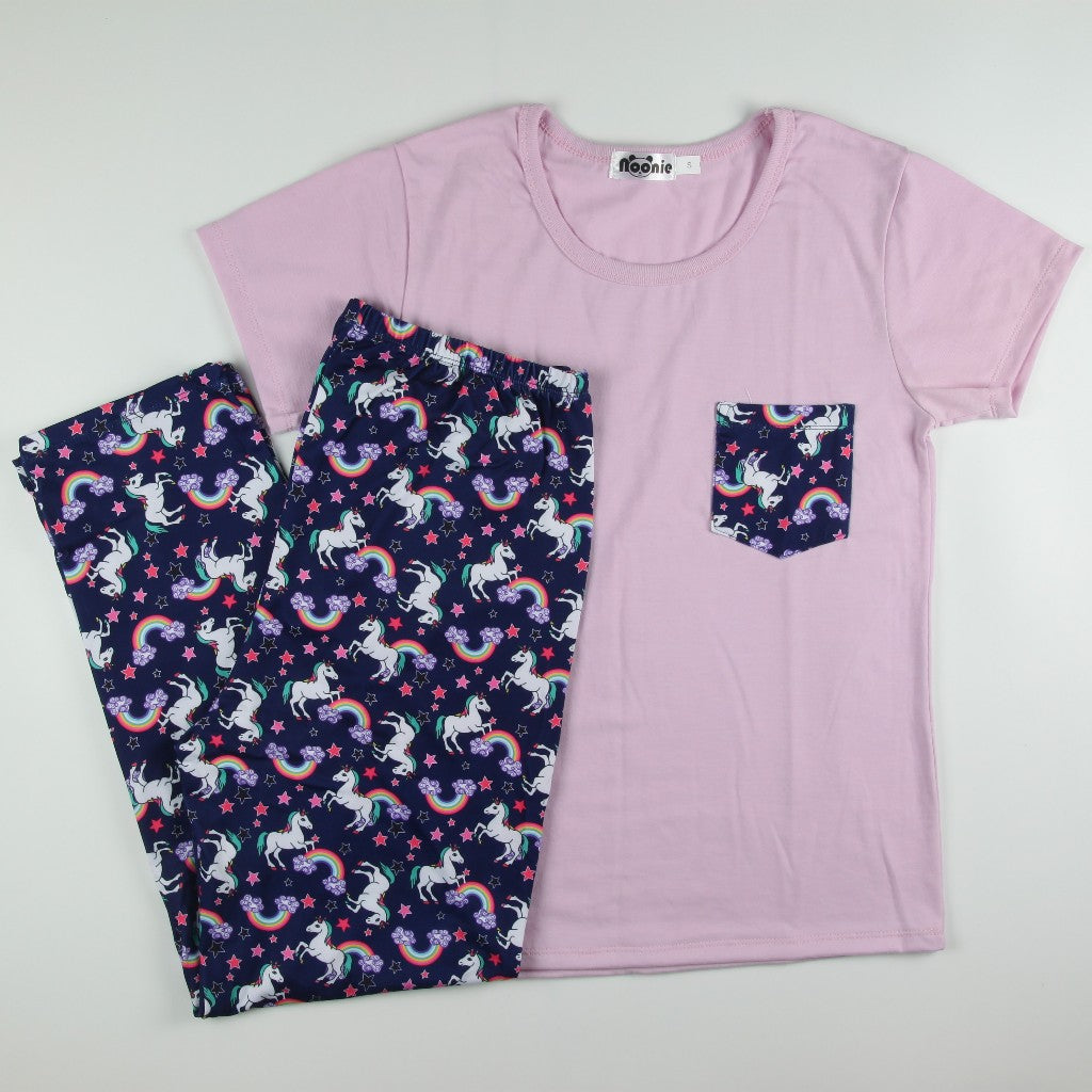 Noonie - Ladies Terno (S-2XL) - Cotton T shirt & Pajama Set - Sleepwear for Women - Plus Size