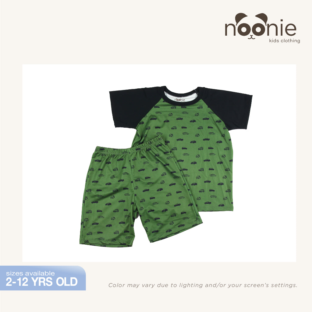 Noonie - Boys Terno (2-12Y)- Raglan Shirt & Shorts Kids Set - Terno for Kids Boy - Quality