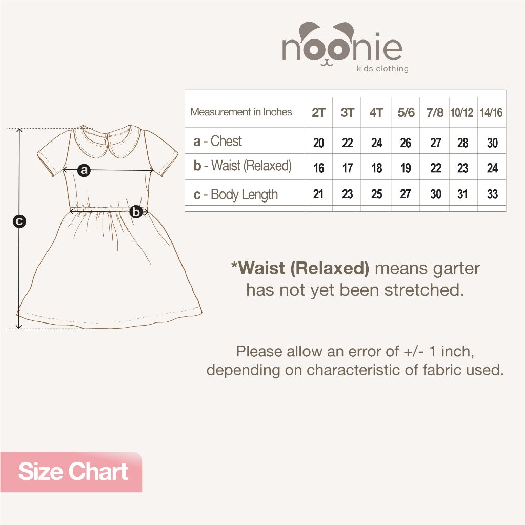 Noonie- Girls Dress (2-16Y) - Collared Preppy Dress - Kids outfit for girls - school church dress