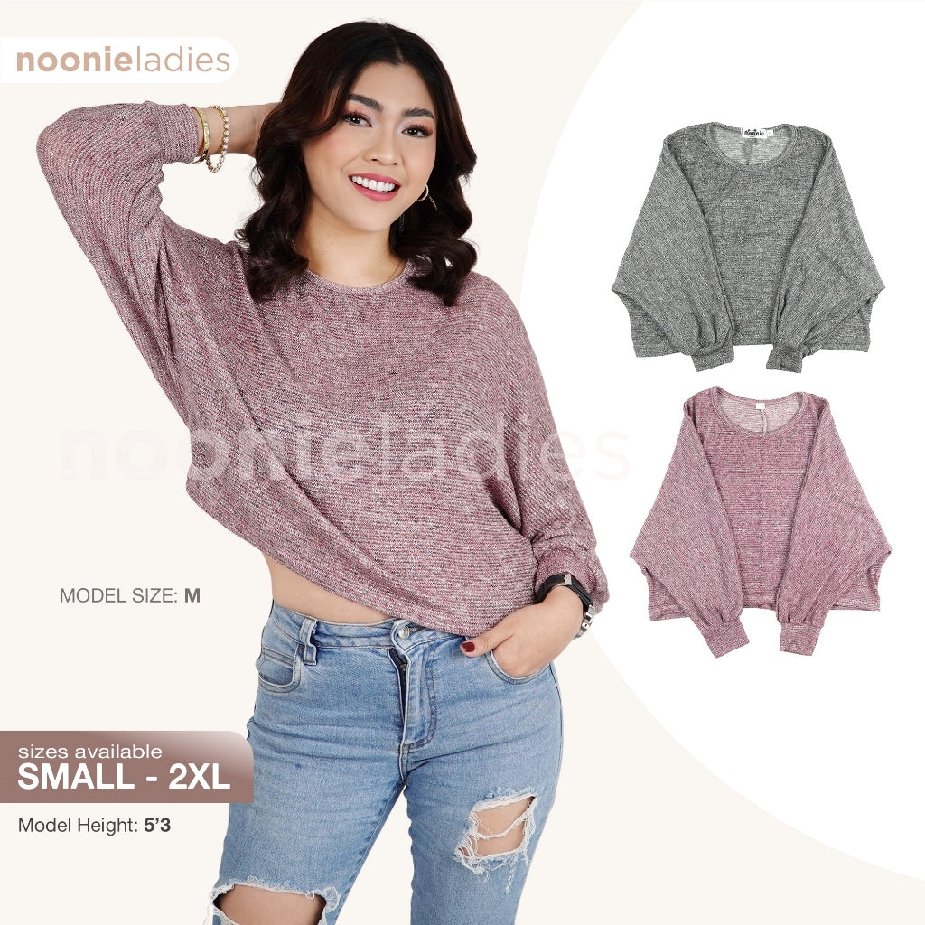 < Buy 1 Take 1 >Noonie Ladies - Dolman Pullover Loose Sweater (S-3XL)- Cropped Boxy jacket