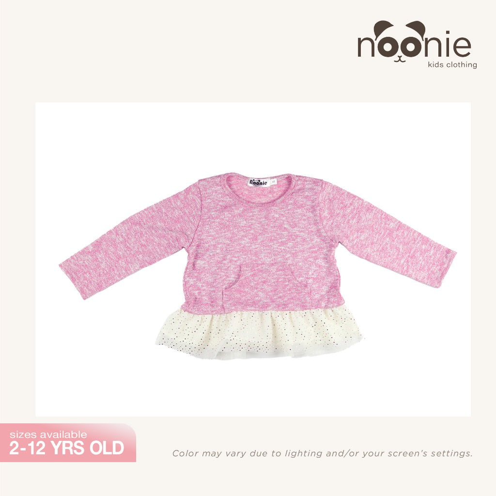 < Buy 1 Take 1 >Noonie- Girls Sweater (2-16Y) - Peplum Glittery w/ Pocket Tulle -Kids outfit jacket