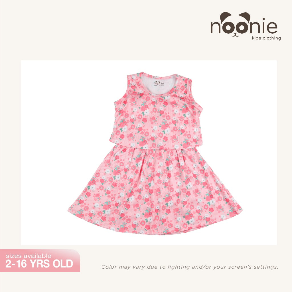 Noonie - Girls Overlap Dress (2-16Y) - Kids Outfit for Girls - Sleeveless Midi Party - Stretchable