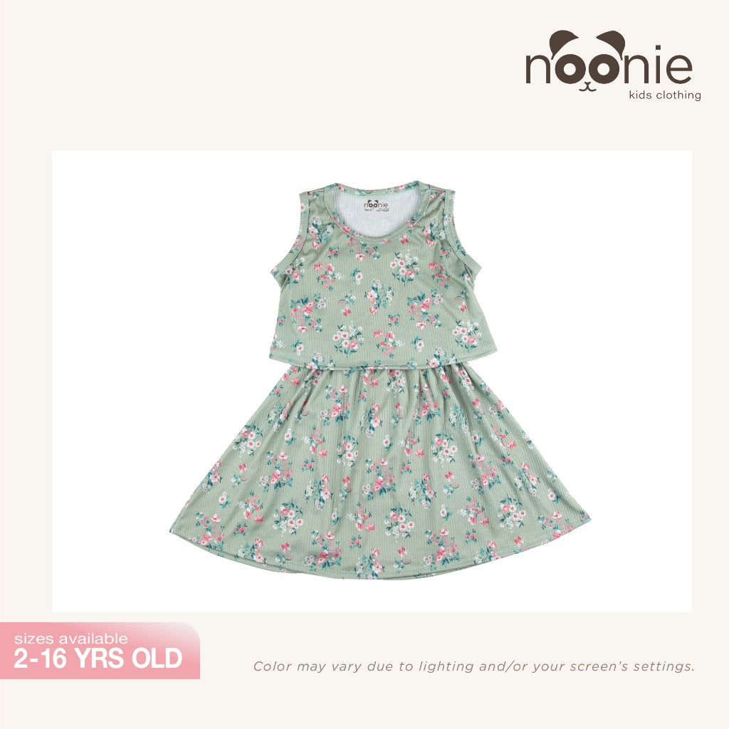 Noonie - Girls Overlap Dress (2-16Y) - Kids Outfit for Girls - Sleeveless Midi Party - Stretchable