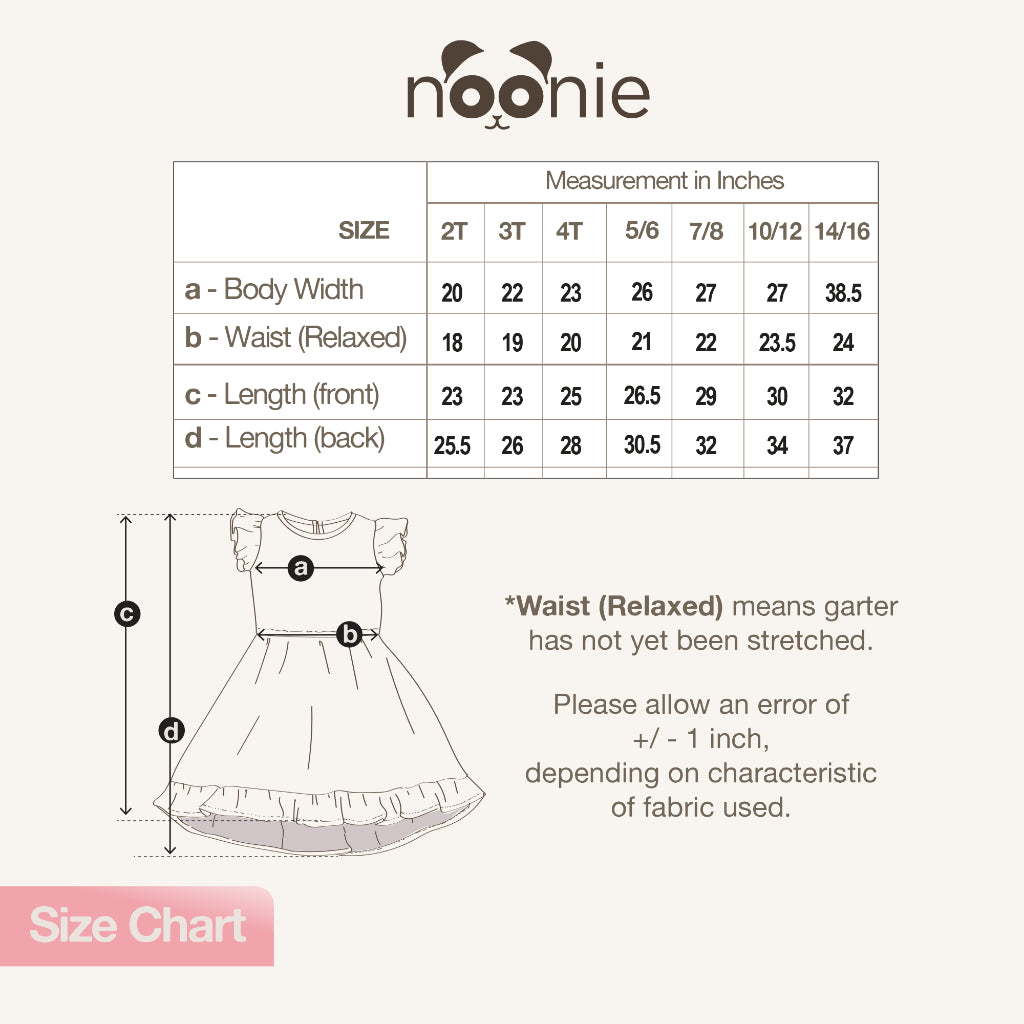 Noonie - Girls Dress (2-16Y)- Ruffle Below Knee Midi Skirt - Kids Outfit Girl