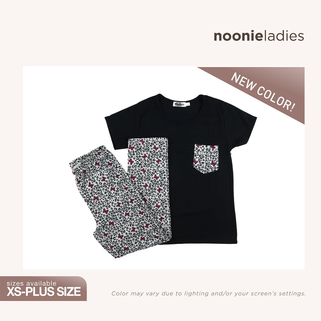 Noonie - Ladies Terno (S-2XL) - Cotton T shirt & Pajama Set - Sleepwear for Women - Plus Size