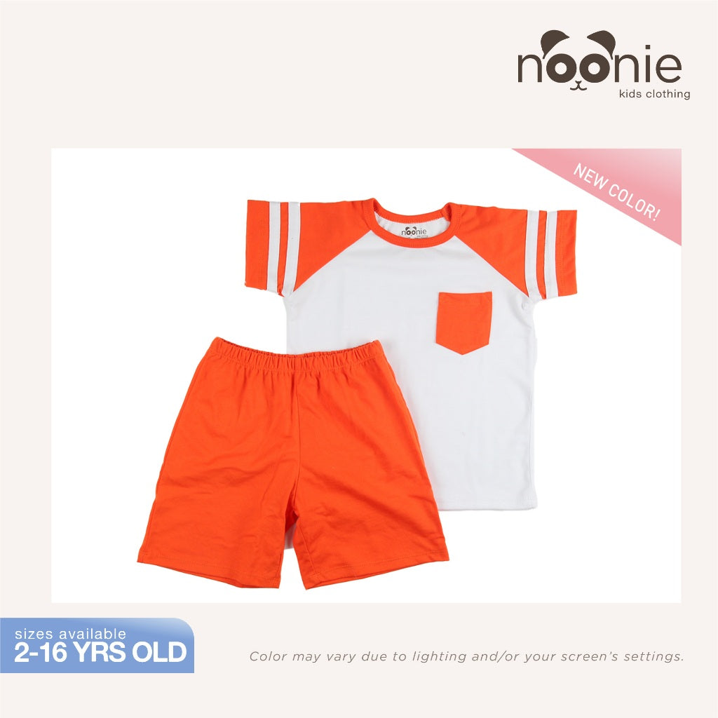 < Clearance > Noonie - Boys Terno (2-16Y)- Cotton Raglan Shirt & Shorts Set