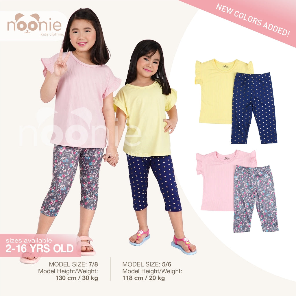 Noonie - Girls Terno (2-16Y) - Sleepwear Blouse & Tokong - Terno Outfit for Kids Girl - Stretchable