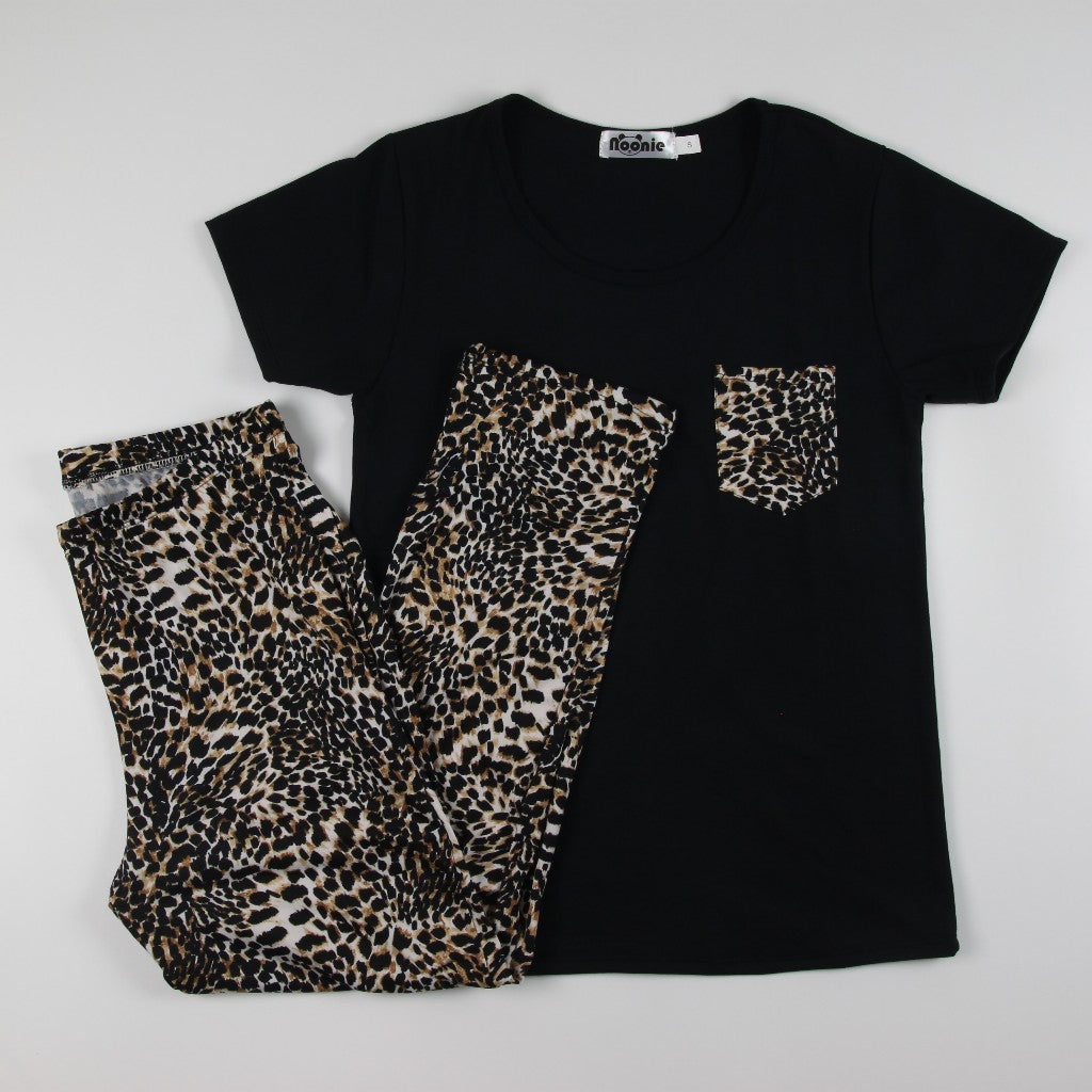 Noonie - Ladies Terno (S-2XL) - Cotton T shirt & Pajama Set - Sleepwear for Women - Plus Size
