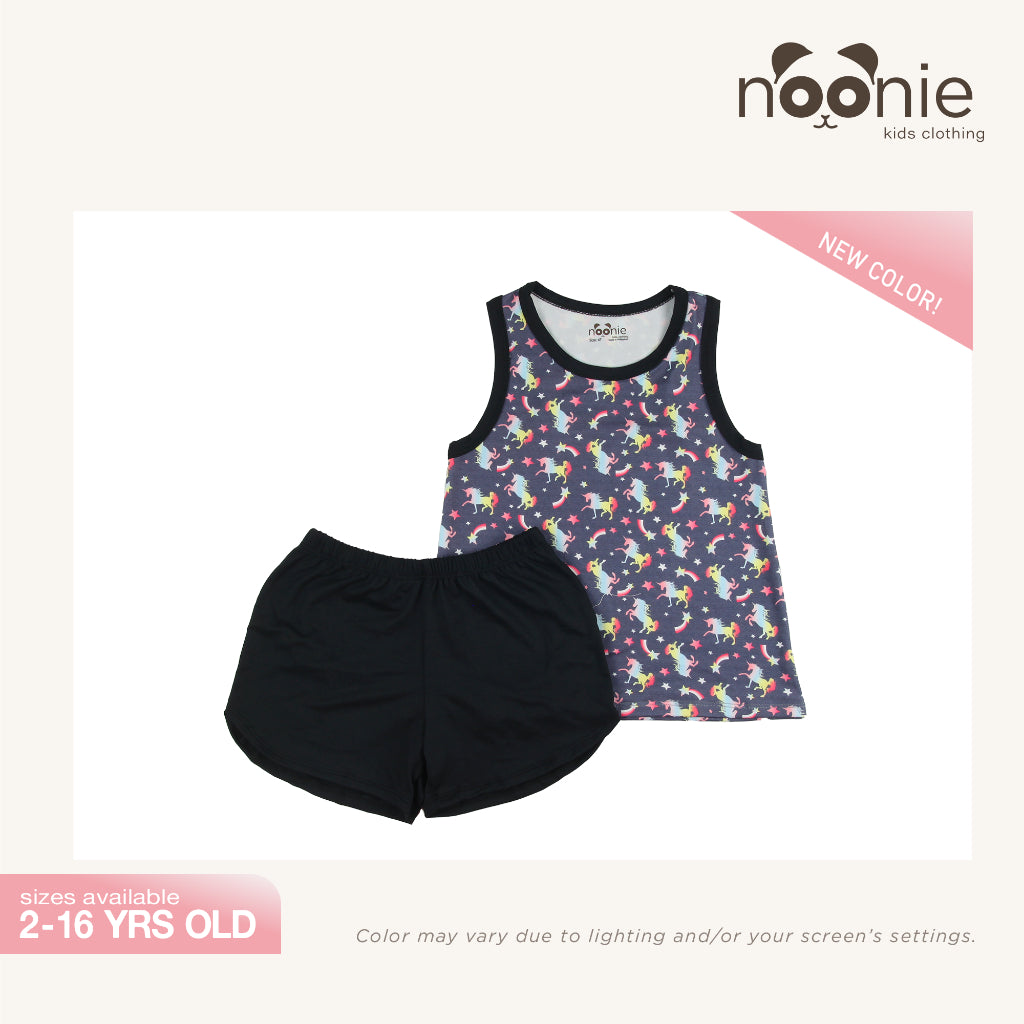 Noonie- Girls Terno (2-16Y) - Racerback Sando & Dolphin Shorts Sets & Coordinates - Terno outfit for