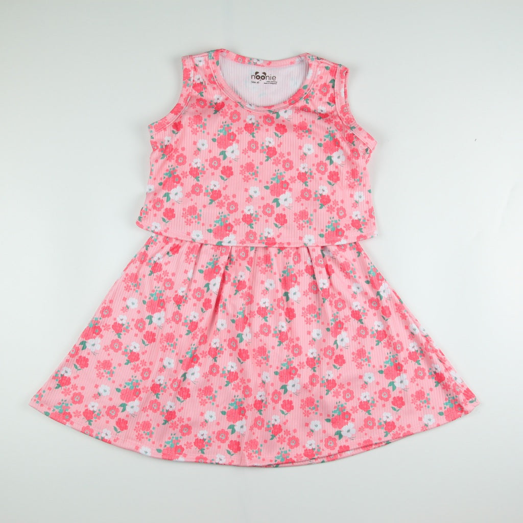Noonie - Girls Overlap Dress (2-16Y) - Kids Outfit for Girls - Sleeveless Midi Party - Stretchable