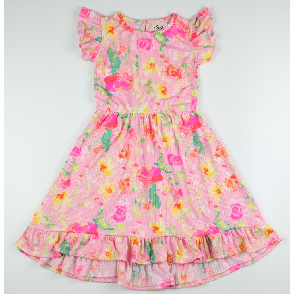 Noonie - Girls Dress (2-16Y)- Ruffle Below Knee Midi Skirt - Kids Outfit Girl