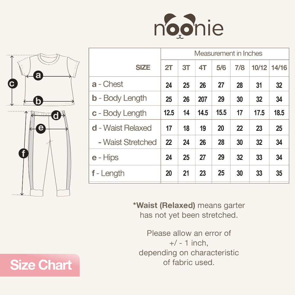 Noonie - Girls Jogger Set (2-12Y) - Cotton T-shirt & Pants- Sporty Terno Outfit for Kids Girl