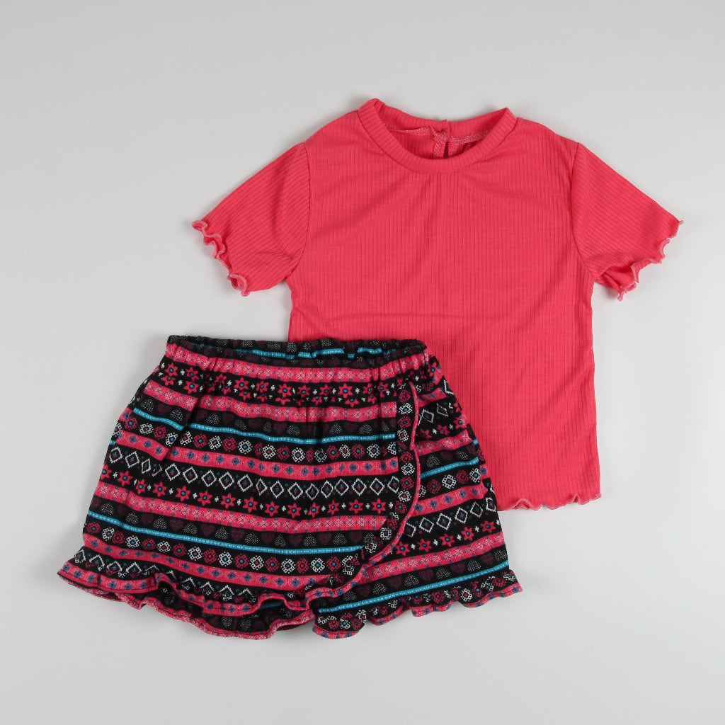 < Clearance >Noonie - Girls Set (2-12Y) - Blouse with Skort - Terno Outfit girl