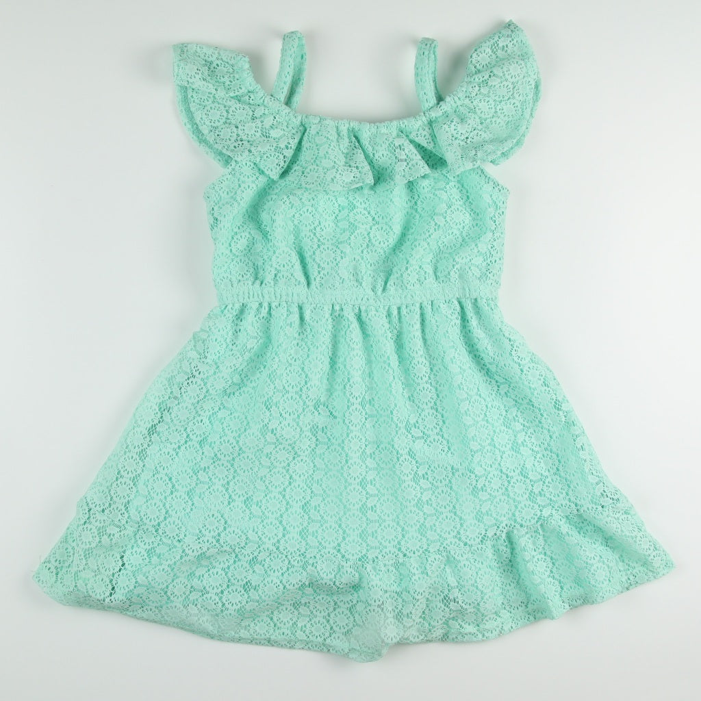 < Clearance >Noonie- Girls Dress (4-16Y) - Off Shoulder and Ruffled Skirt