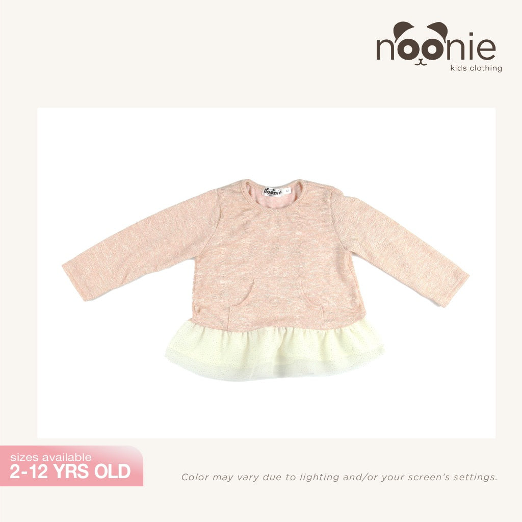 < Buy 1 Take 1 >Noonie- Girls Sweater (2-16Y) - Peplum Glittery w/ Pocket Tulle -Kids outfit jacket